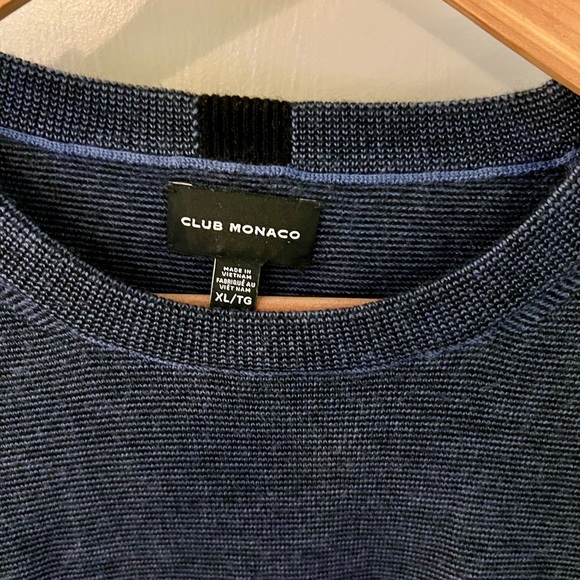 Club Monaco End-on-End Merino Wool Crewneck Sweater XL - Picture 5 of 7